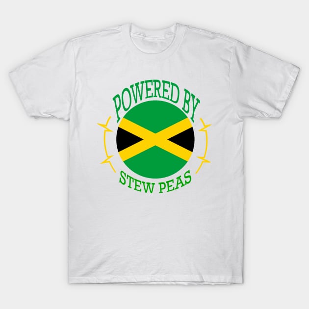 Powered by Jamaican Stew Peas T-Shirt by Kangavark